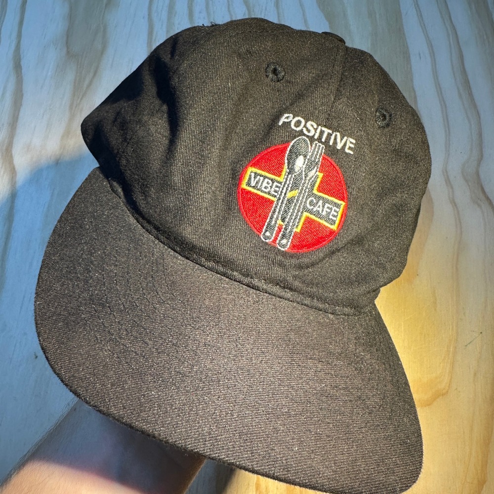 Otto Cap Positive Vibe Cafe Snapback Hat Black Embroidered OSFM Unisex